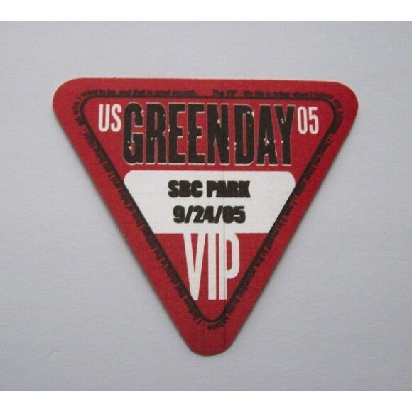 Green Day Concert Tour VIP Backstage Pass Original 2005 Punk Rock Music Concert - Picture 1 of 2